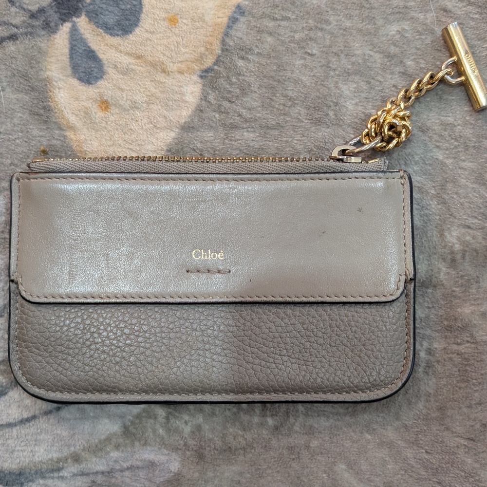Chloe Taupe Leather Wallet